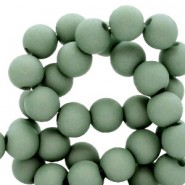 Acrylic beads 4mm Matt Basil green